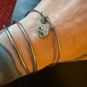 Silver Skull Harley Davidson Charm Bracelet